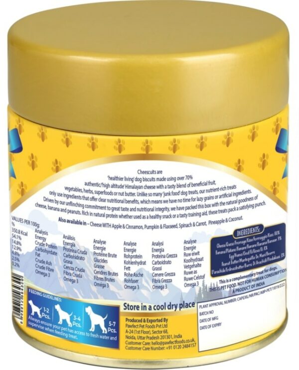 Pawfect Cheese Biscuits - Banana& Peanut 100 gr - Afbeelding 2