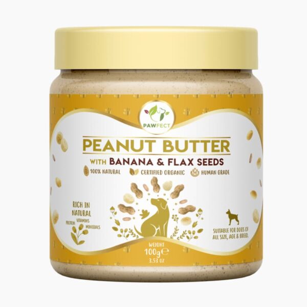 Pawfect Peanut Butter - with Banana & Flaxseeds