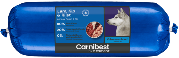 Carnibest Lam, kip & Rijst (1kg)