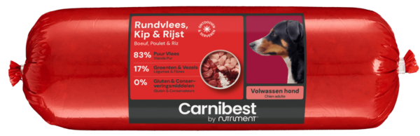 Carnibest Rundvlees, Kip & Rijst Volwassen (1kg)