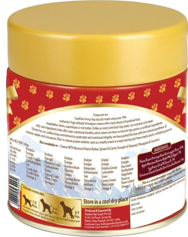 Pawfect Cheese Biscuits - Apple & Cinnamon 100 gr - Afbeelding 2