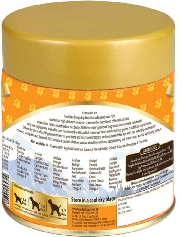 Pawfect Cheese Biscuits - Pumpkin & Flaxseed 100 gr - Afbeelding 2