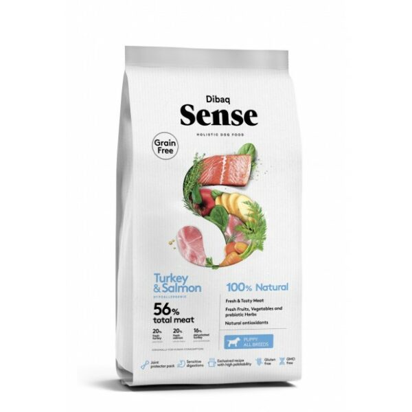 Dibaq Sense Grainfree – Puppy Zalm & Kalkoen