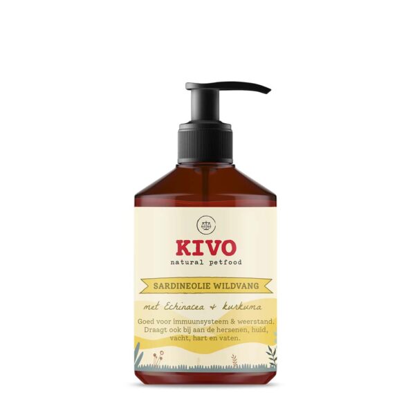 Kivo Sardineolie met Echinacea & Kurkuma 500 ml