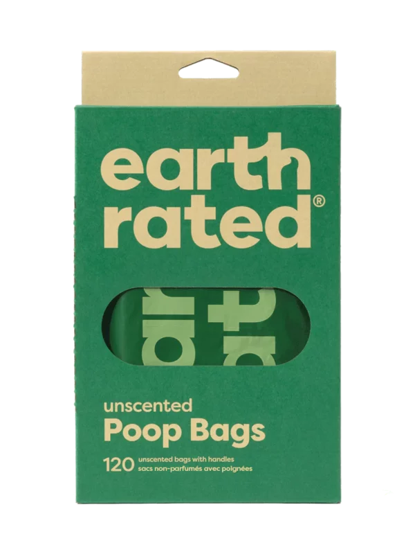 Earth Rated poepzakjes met handvat 120 st geurloos