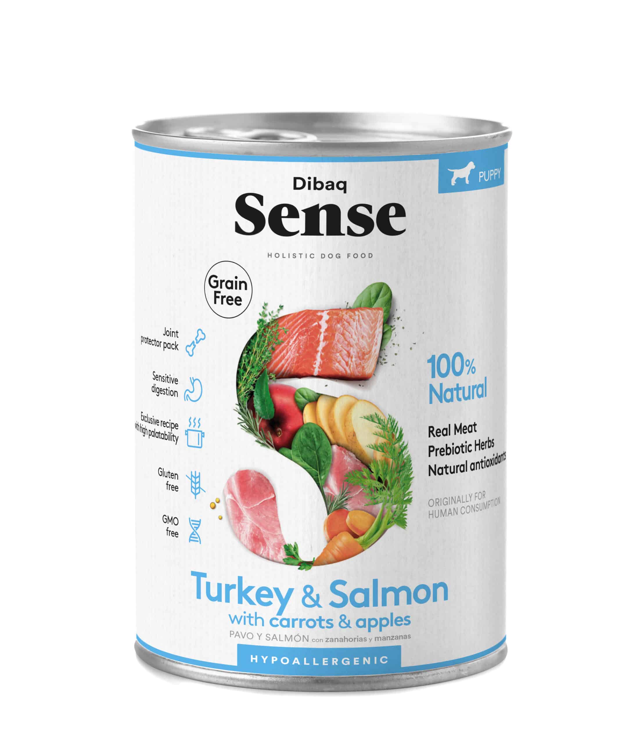 Dibaq Sense - Blikvoeding Zalm & kalkoen (Puppy)