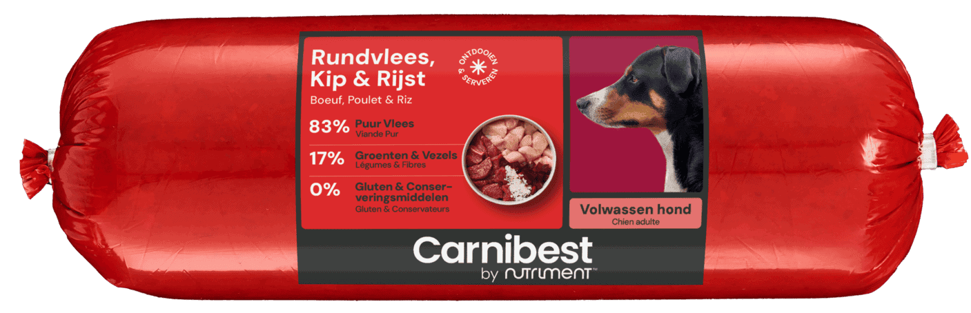 Carnibest Rundvlees, Kip & Rijst Volwassen (500gr)