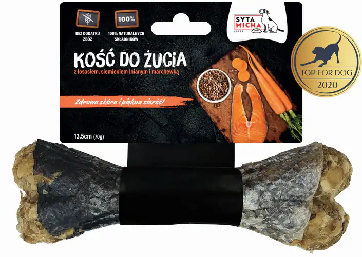 Syta Micha Kauwbot - Rund, Zalm en Wortel 13,5 cm