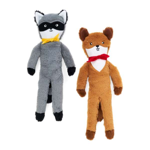 Zippypaws Fluffy Peltz – Raccoon and Chipmunk