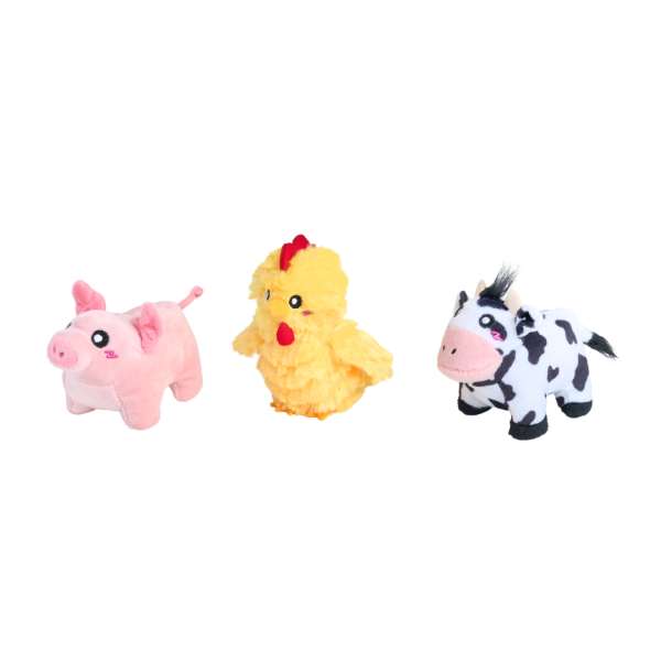 Zippypaws Miniz 3-pack – Barnyard Friends