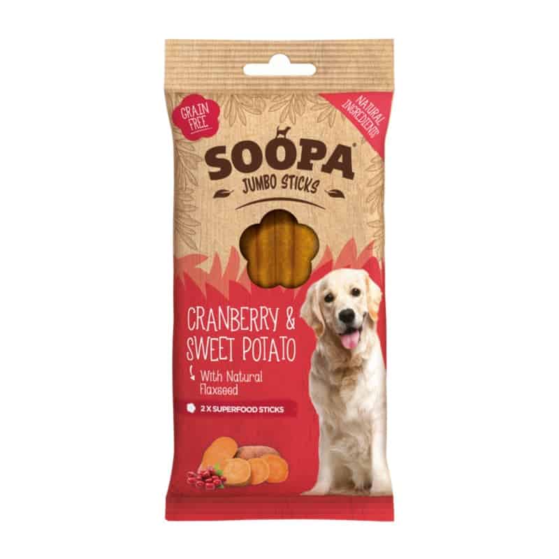 Soopa Jumbo Dental Sticks -Cranberry Sweet Potato
